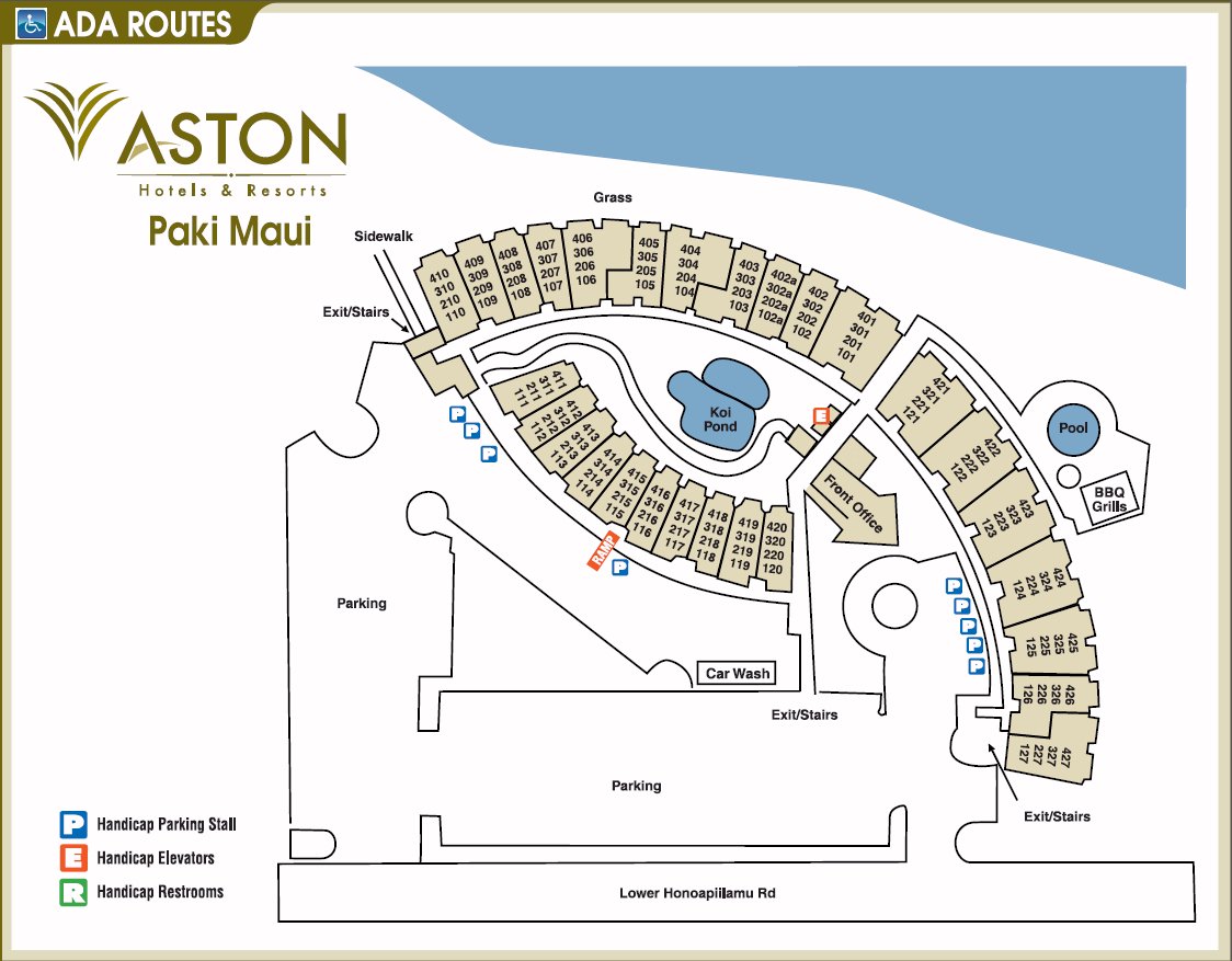 Map Layout Aston Paki Maui