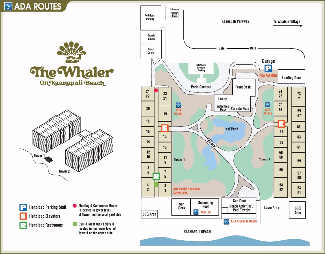 Map Layout Aston at The Whaler Kaanapali Beach