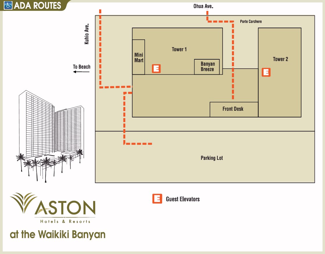 Map Layout Aston at the Waikiki Banyan