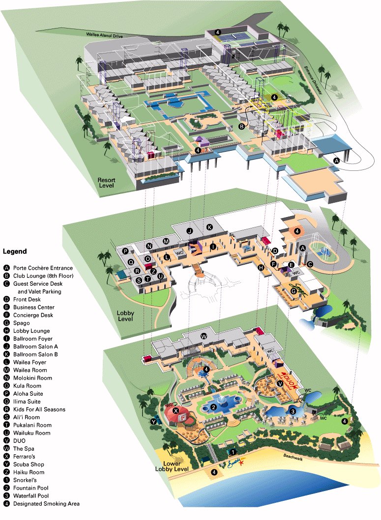 Map Layout Four Seasons Resort Maui at Wailea