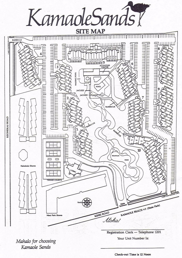 Map Layout Kamaole Sands