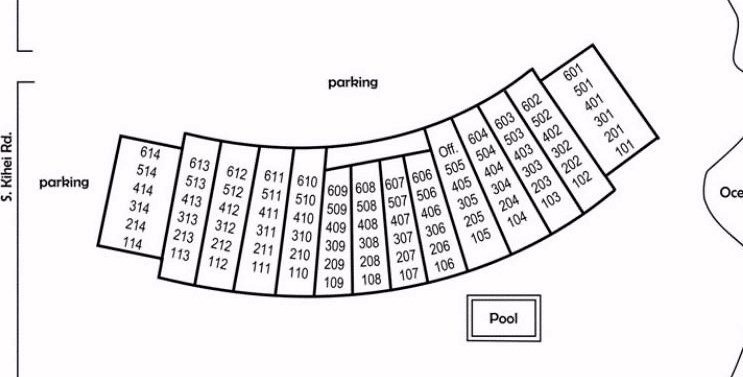 Map Layout Kihei Surfside Vacation Rentals