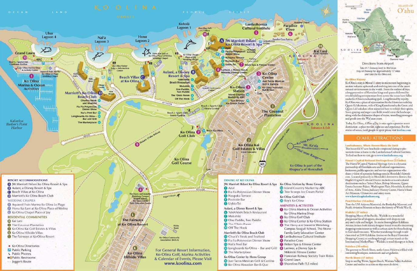 Map Layout Ko Olina Resort & Marina