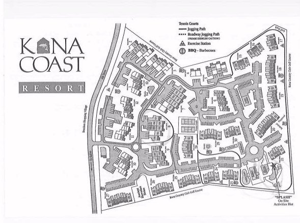 Map Layout Kona Coast Resort