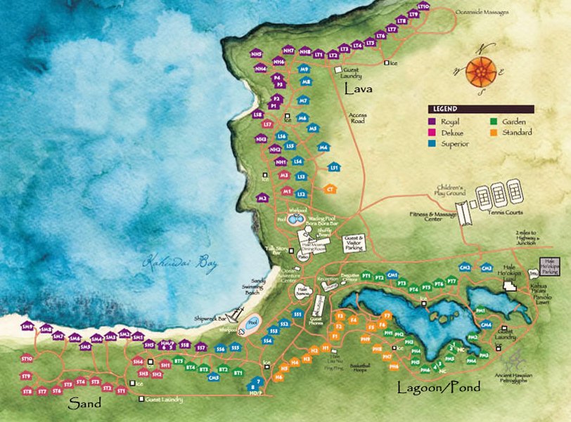 Map Layout Kona Village Resort