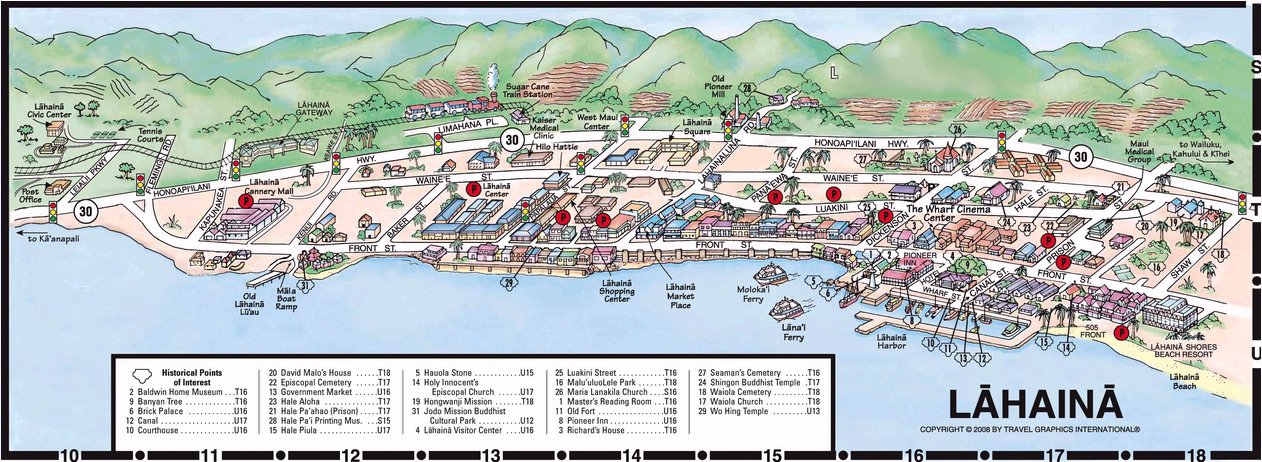 Map Layout Lahaina Shores Beach Resort