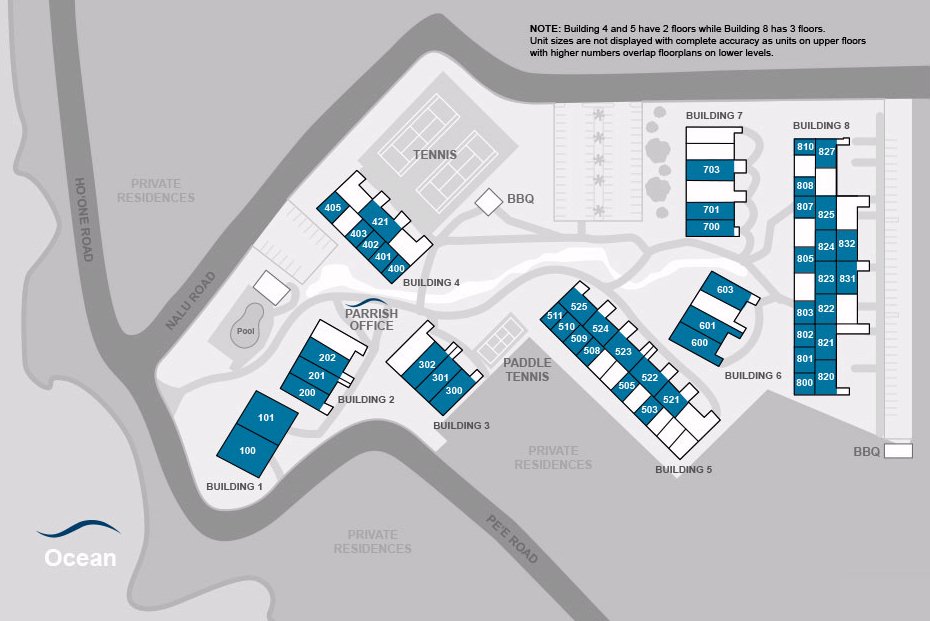 Map Layout Lawai Beach Resort