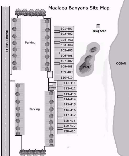 Map Layout Maalaea Banyans