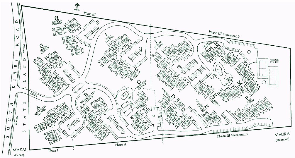 Map Layout Maui Kamaole