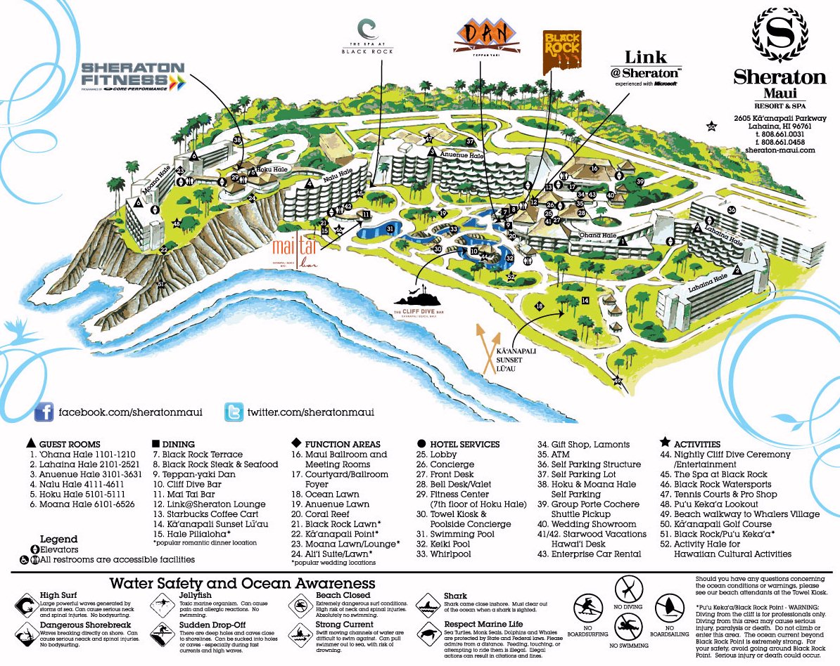 Map Layout Sheraton Maui Resort & Spa