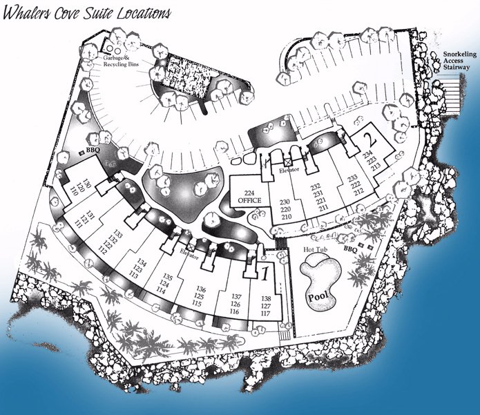 Map Layout Whalers Cove Resort